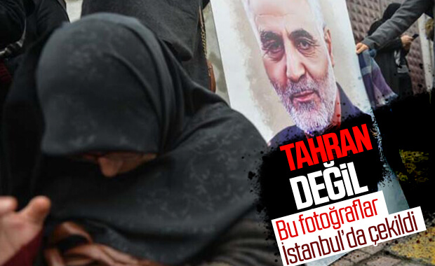 İstanbul'da Kasım Süleymani protestosu