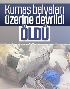 Arnavutköy'de üzerine kumaş balyaları devrilen kişi öldü