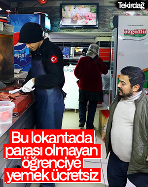 Tekirdağ'da öğrencilere ücretsiz yemek veren esnaf