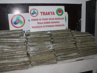 İpsala Gümrük Kapısı'nda 177 kilo esrar ele geçirildi