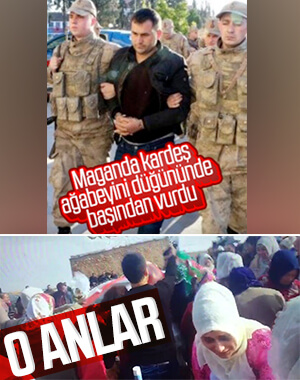 Damat ağabeyin kardeşi tarafından vurulma anı