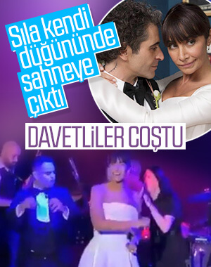 Sıla kendi düğününde sahne aldı