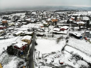 Silivri'de kar yağışı