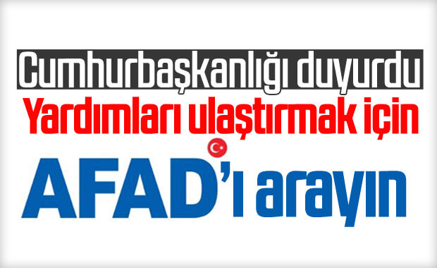 Deprem yardımları AFAD koordinesinde ulaştırılacak