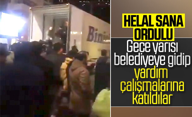 Elazığ'a yardım göndermek için toplanan Ordulular