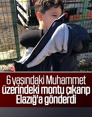Depremzedelere montunu gönderdi