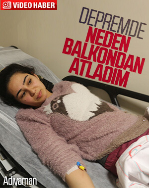 Depremde balkondan atlayan genç kız