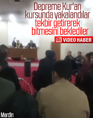 Depreme Kur'an kursunda yakalandılar