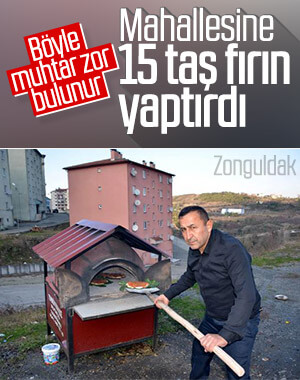 Mahalle muhtarı seçim vaadini yerine getirdi