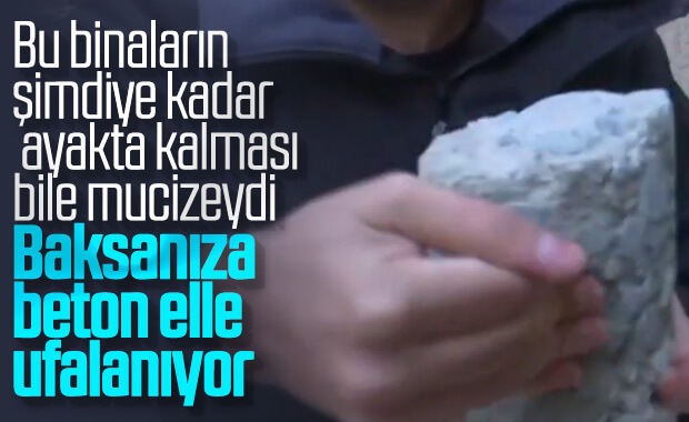 Elazığ'da binalardan kolon örnekleri alınıyor