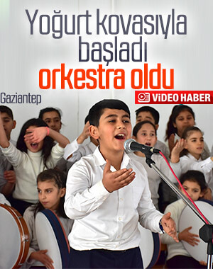 Yoğurt kovasıyla müziğe başlayan 85 kişilik orkestra