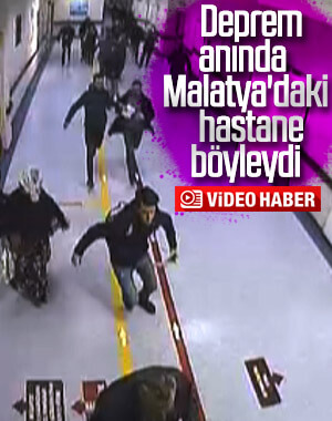 Malatya'daki hastanede deprem paniği