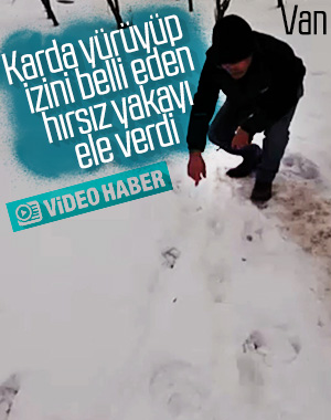 Polis, karda iz bırakan hırsızı yakaladı