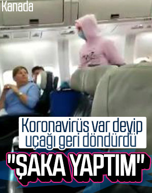 Uçakta koronavirüs şakası yaptı, gözaltına alındı