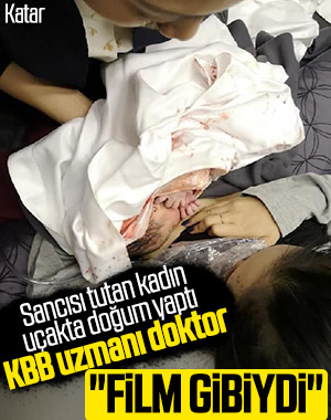 Seyir halindeki uçakta doğum yaptı