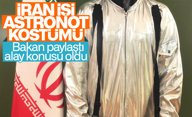İranlı bakanın paylaştığı uyduruk astronot kostümü viral oldu