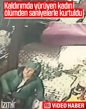 İzmir'de kaldırımda yürüyen kadın ölümden döndü