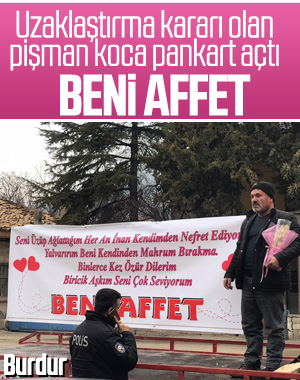 Uzaklaştırma kararını af dilemek için çiğnedi