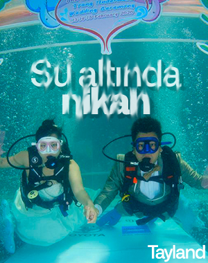 Su altında evlendiler