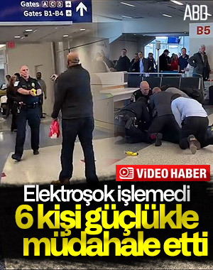 Elektroşokun işlemediği adamı 6 kişi durdurdu