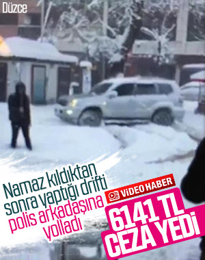 Drift yaptı, görüntüleri yanlışlıkla polise attı