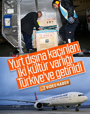 Yurt dışına kaçırılan iki kültür varlığı teslim alındı