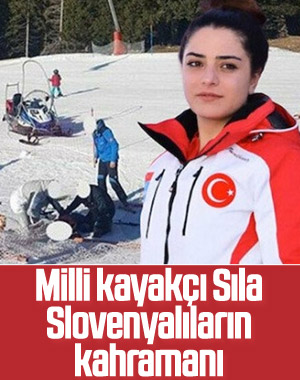 Milli kayakçı Sıla Kara, Slovenya'da 'kahraman' oldu
