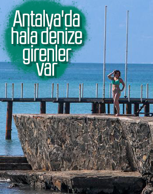 Antalya'da yazdan kalma sıcaklık