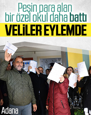 Adana'da özel okul iflas etti