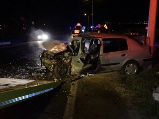 Tekirdağ'da ters yönde ilerleyen araç kazaya sebep oldu