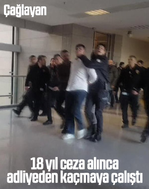 Çağlayan'da davası sonuçlanan sanık kaçmaya çalıştı