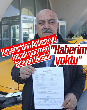 Kırşehir'de, kaçak göçmen taşıyan taksi şoförüne ceza