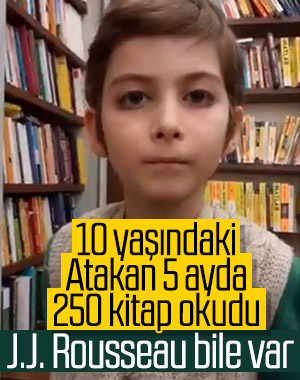 5 ayda 250 kitap okuyan çocuk
