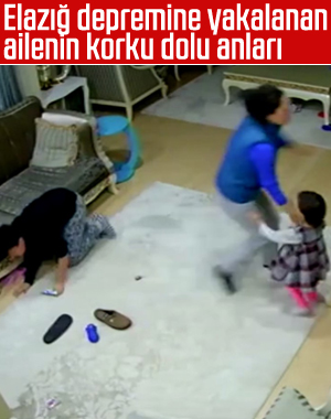 Elazığ'daki deprem anından yeni görüntüler