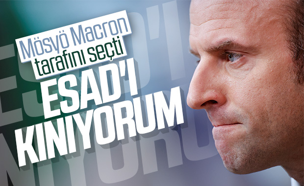 Macron'dan Esad'a kınama