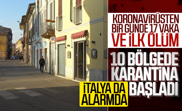 İtalya'da 24 saatte 17 koronavirüs vakası ve 1 ölüm