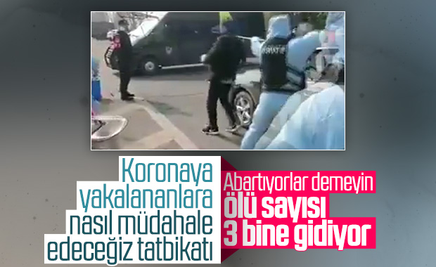 Çin polisinden koronavirüsle mücadele tatbikatı