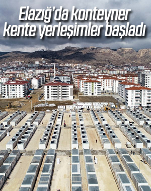 Elazığ'da depremzedeler konteynerlere yerleşmeye başladı