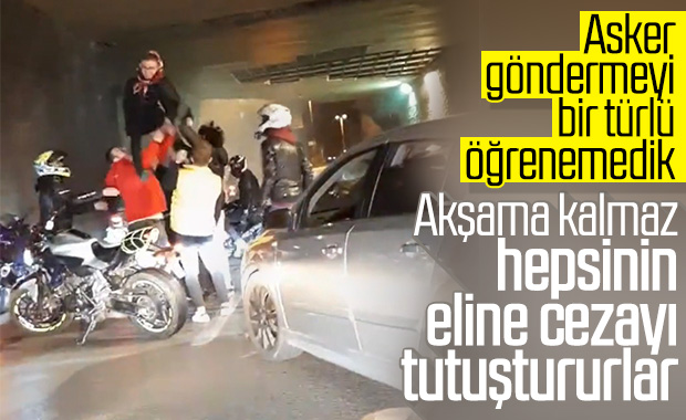 İstanbul'da asker eğlencesi düzenleyen grup yolu kapattı