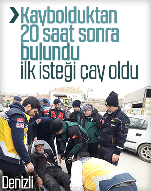Kaybolan yaşlı adam bulununca ekiplerden çay istedi