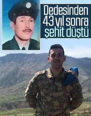 43 yıl sonra gelen ikinci şehadet haberi