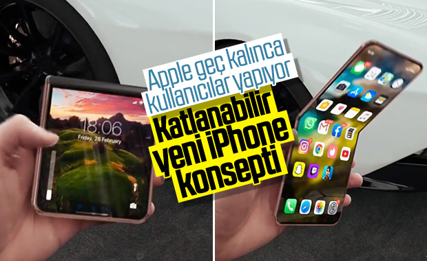 Katlanabilir yeni iPhone 12 konsepti
