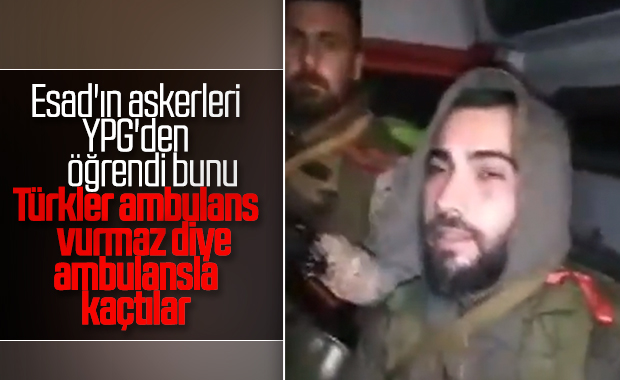 Esad'ın askerleri ambulansı kalkan yaptı