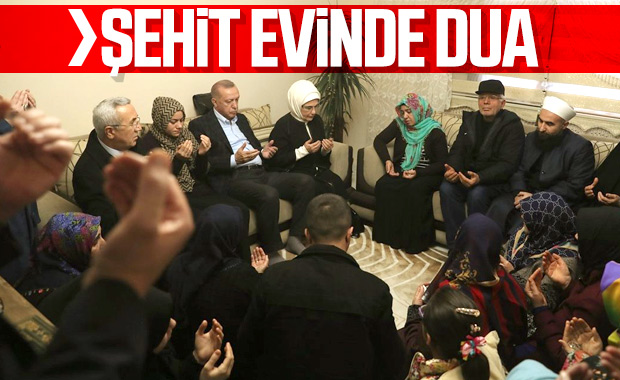 Erdoğan, İdlib şehidinin evini ziyaret etti