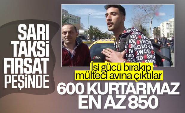 Mülteci ile taksicinin ücret pazarlığı