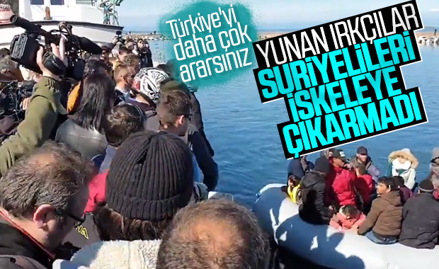 Yunanlar mültecilerin karaya çıkmasını engelliyor