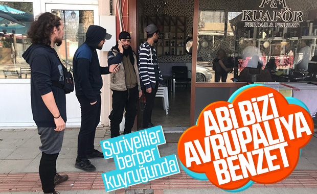 Mülteci gençler kuaför salonlarına akın etti