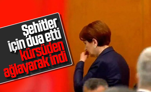 Meral Akşener kürsüden ağlayarak indi