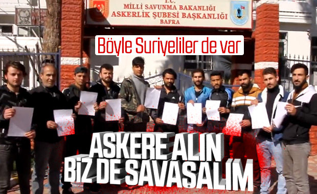Suriyelilerden askerlik başvurusu