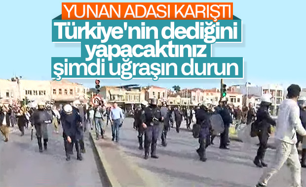 Midilli Adası'nda mülteci gerilimi